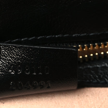 Gucci Monogram Azalea Calfskin Matelasse Diagonal Small GG Marmont Top Handle Shoulder Bag Beige Ebony Black 7 of 9