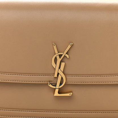 Saint Laurent Box Calfskin Monogram Medium Solferino Satchel Natural Tan 7 of 11