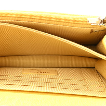 Chanel Caviar Quilted Mini Wallet On Chain WOC Yellow 6 of 11