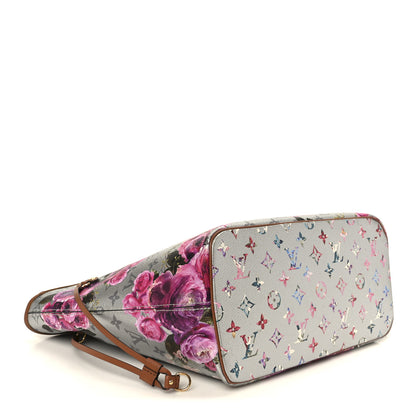 Louis Vuitton Metallic Monogram LV Garden Neverfull MM Silver 5 of 12