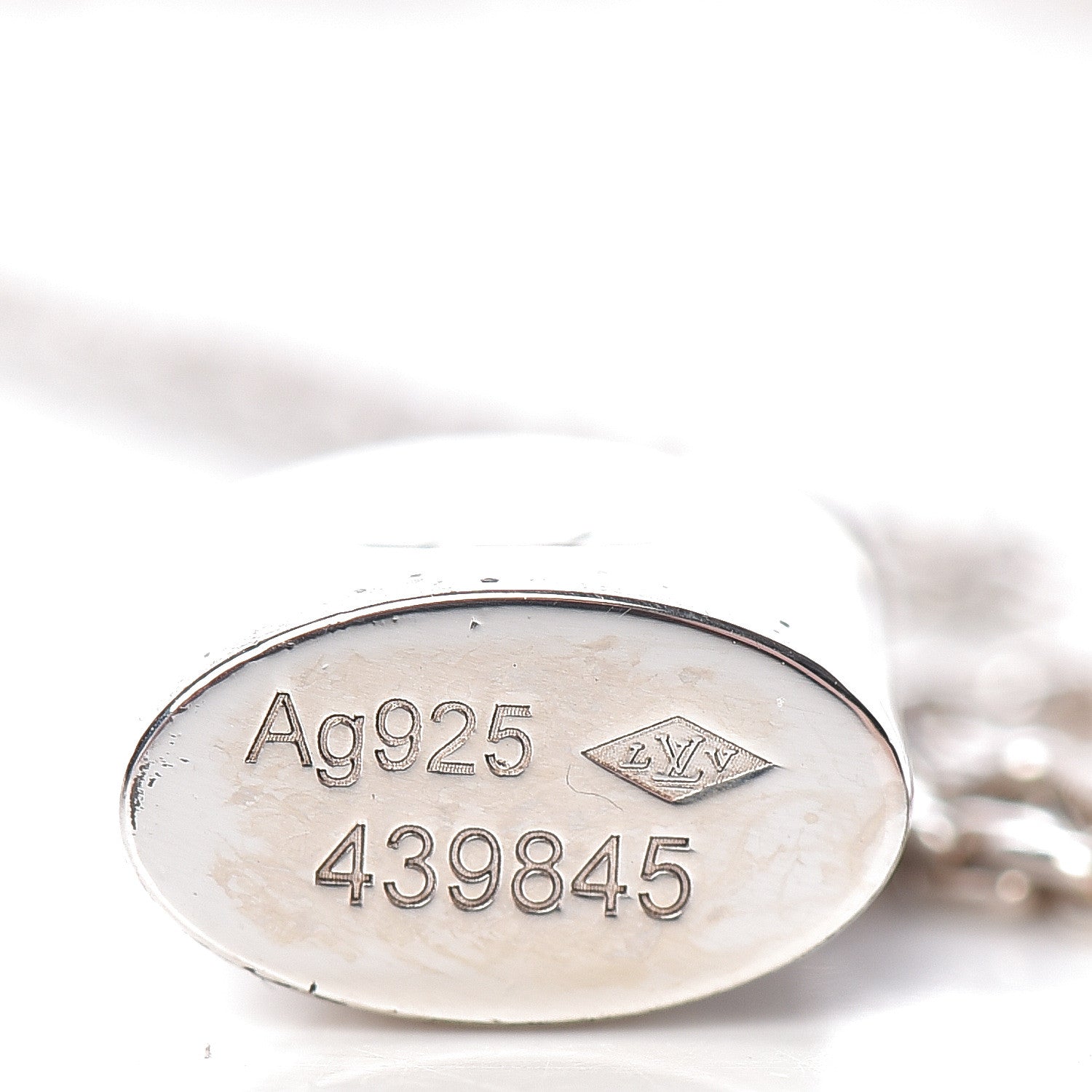 Louis Vuitton Sterling Silver Lockit Necklace 6 of 6