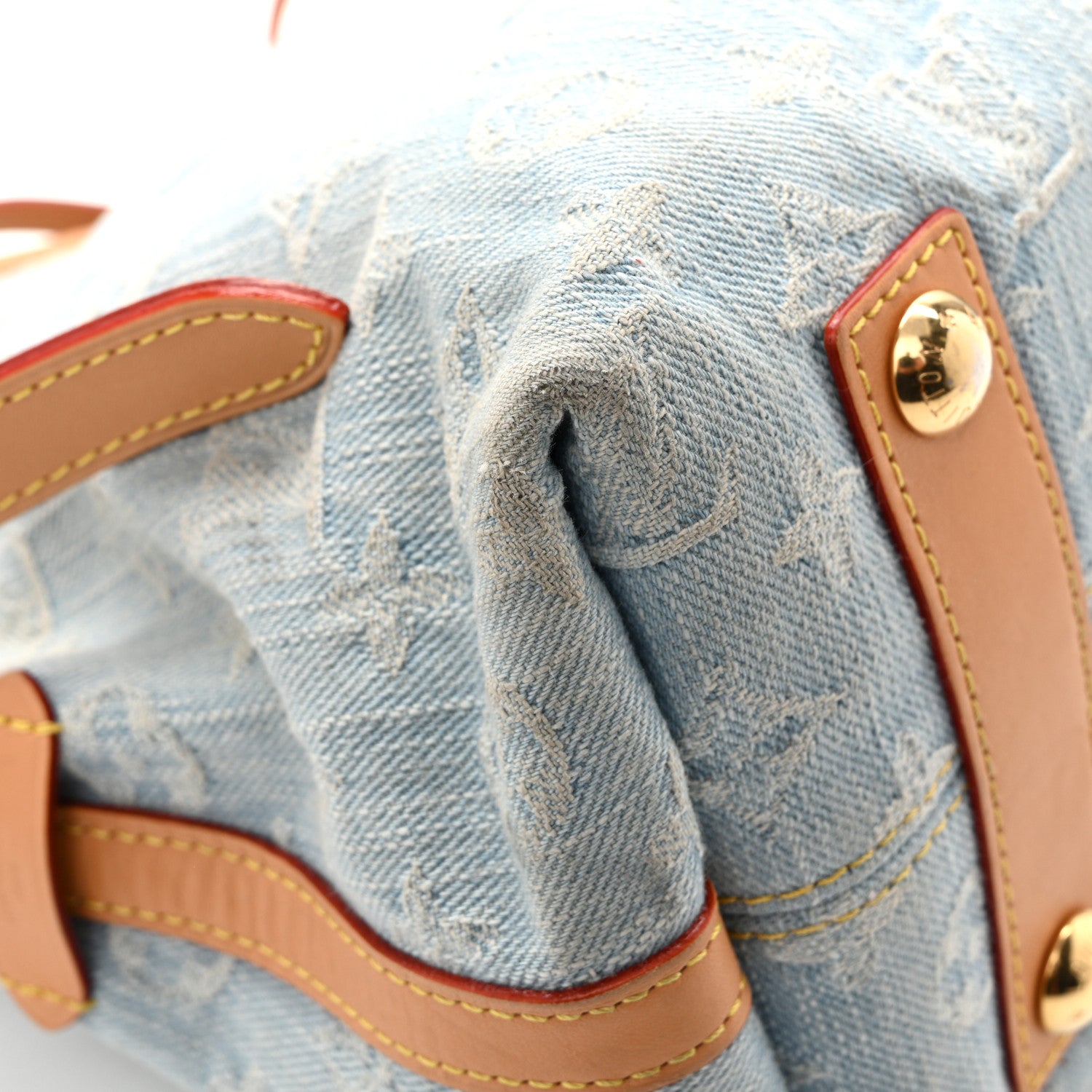 Louis Vuitton Monogram Denim CarryAll PM Sky Blue 11 of 12