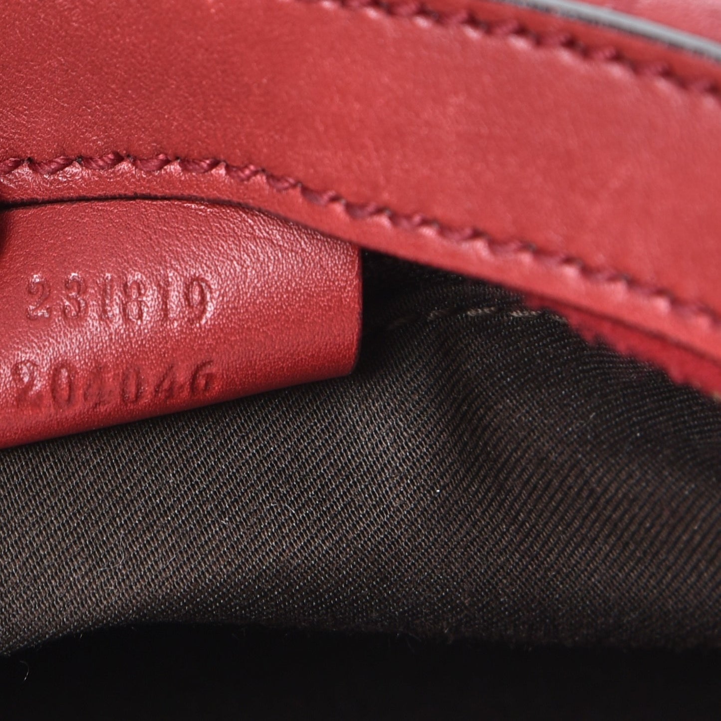 Guccissima Small Charmy Hobo Red