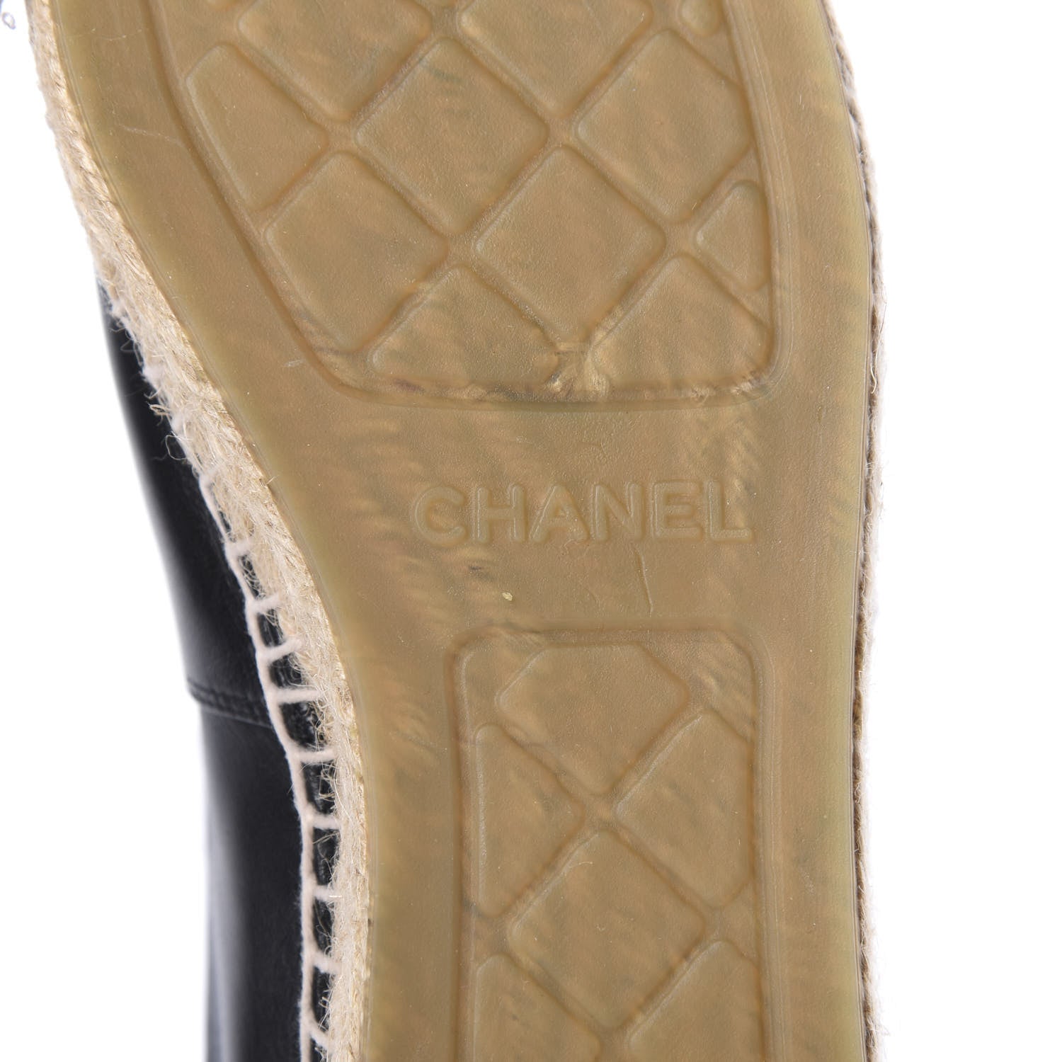Chanel Lambskin CC Espadrilles 38 Black 9 of 11