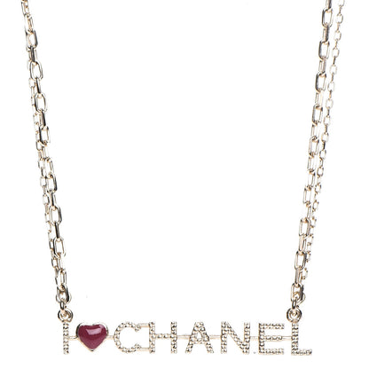 Chanel Chain I Heart Necklace Gold 1 of 7