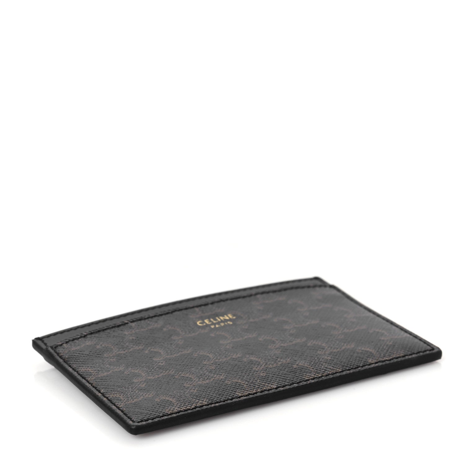 Celine Triomphe Canvas Card Holder Black 4 of 5