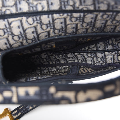 Christian Dior Oblique Saddle Bag Blue 5 of 10