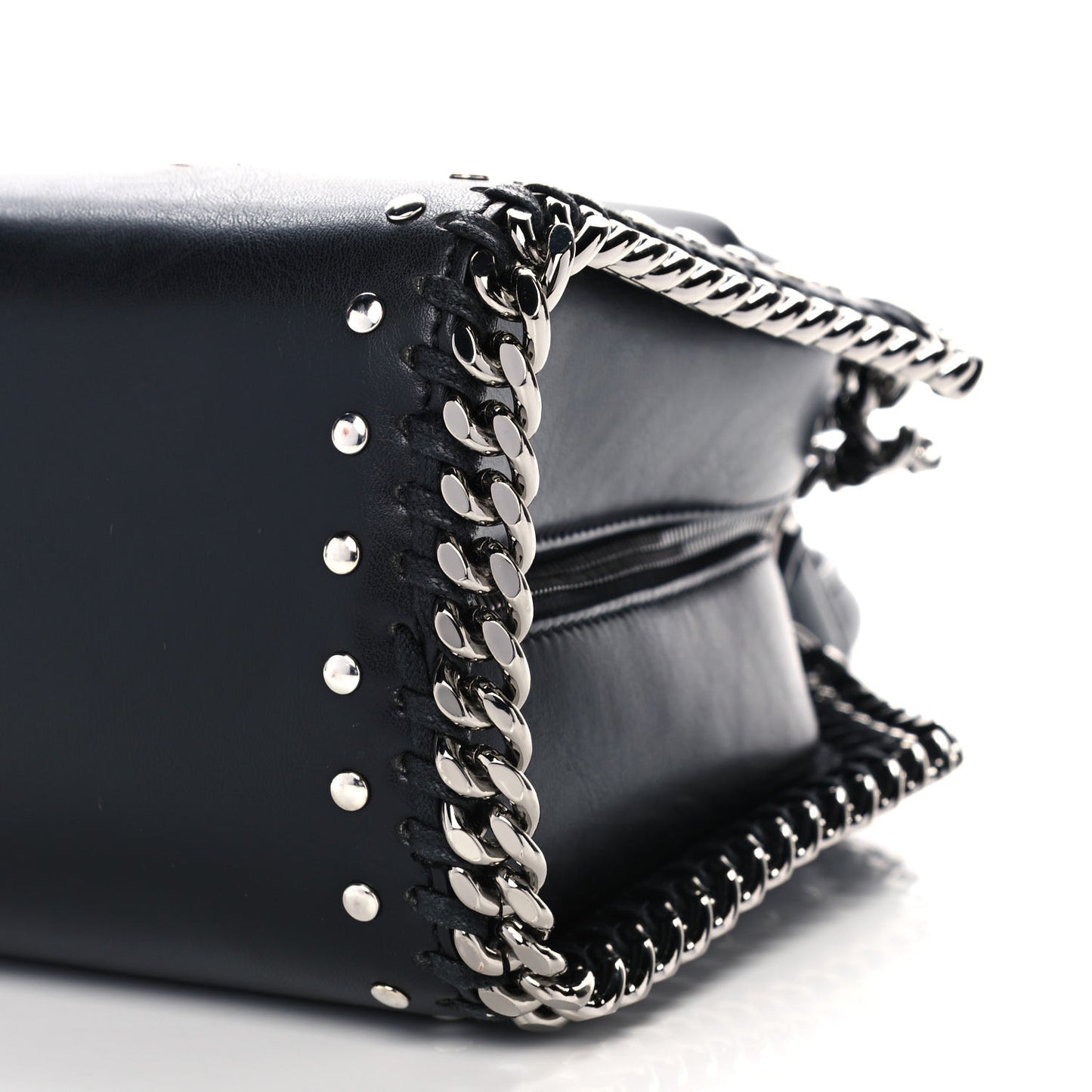 Eco Alter Nappa Mini Falabella Box Bird Top Handle Bag Black