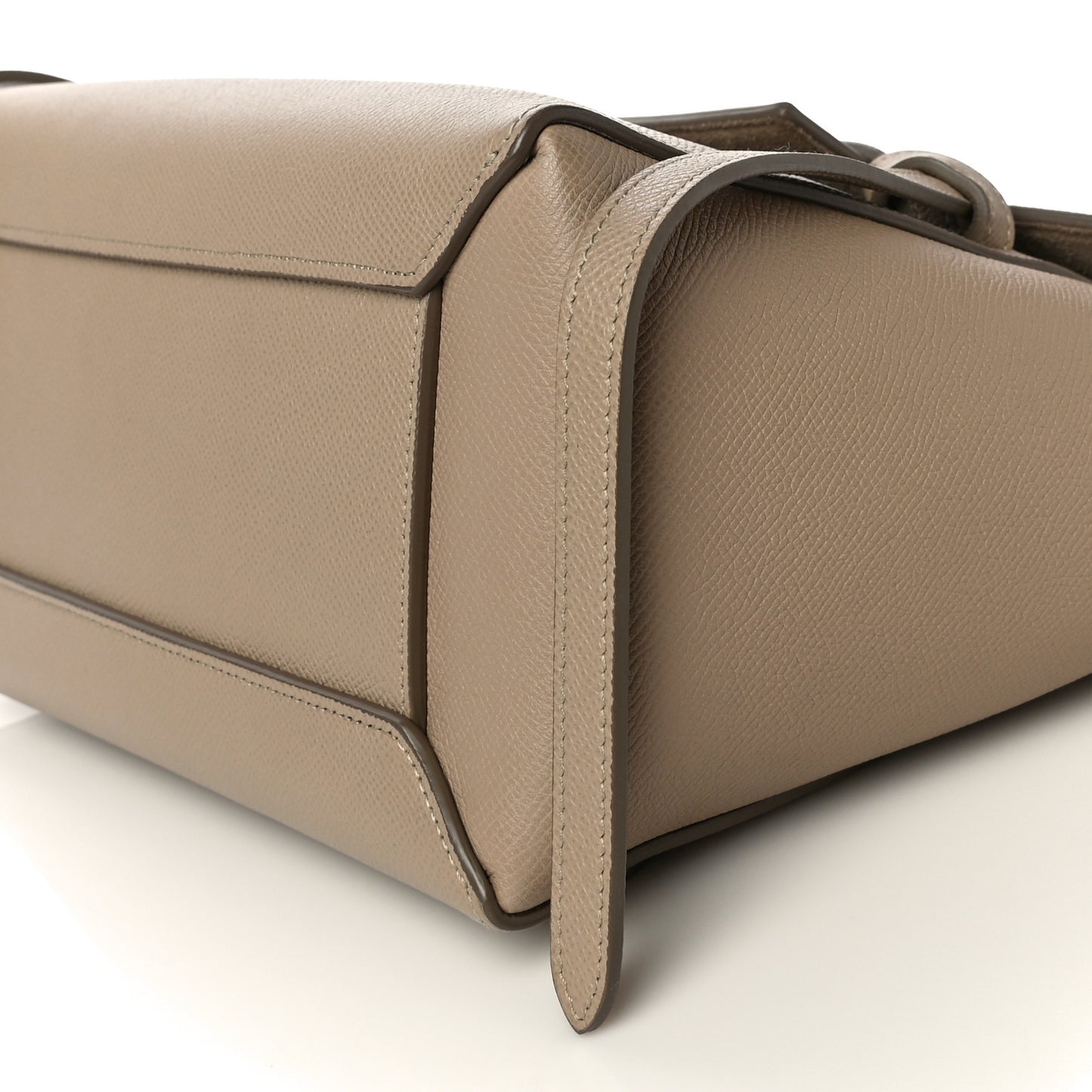 Grained Calfskin Micro Belt Bag Light Taupe