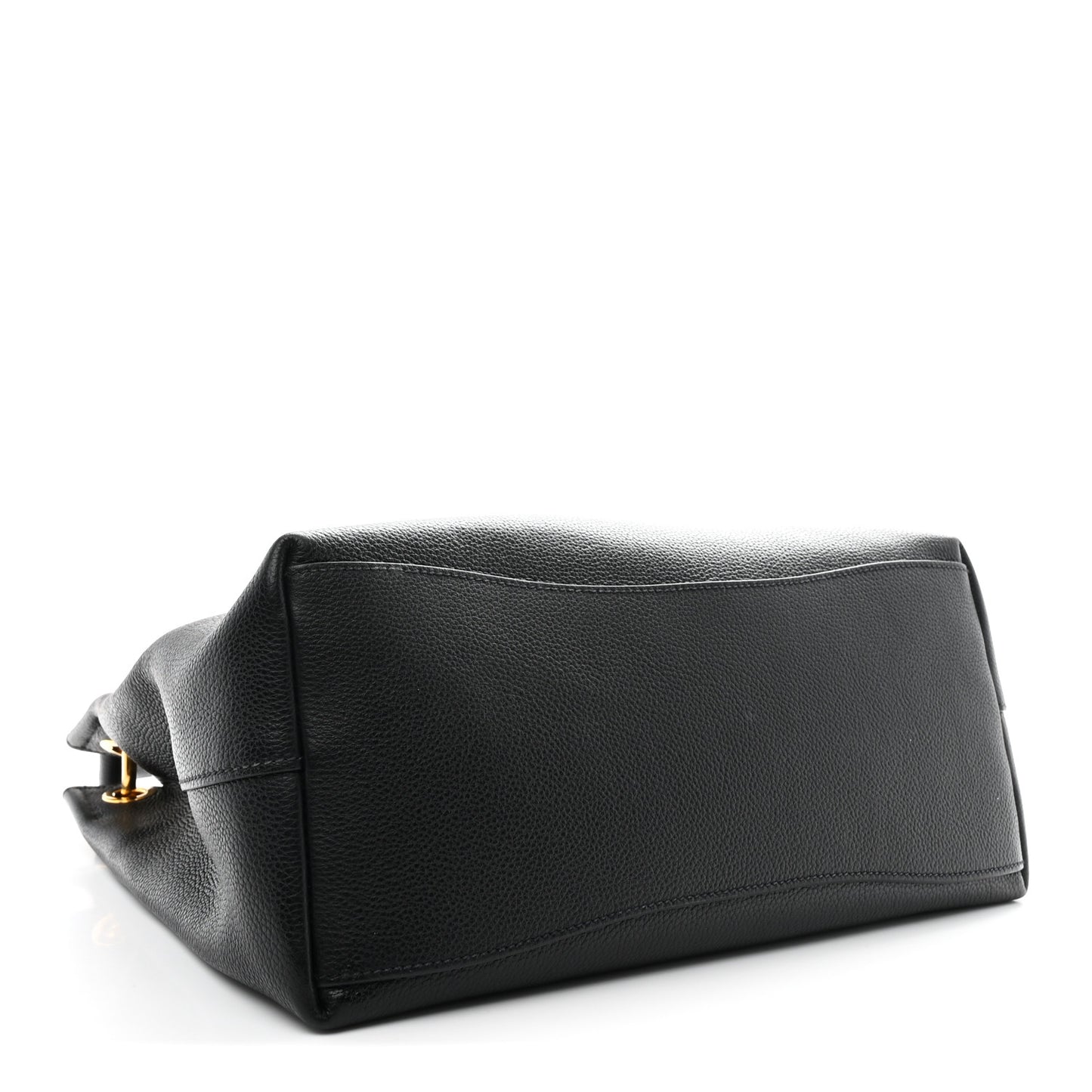 Vitello Phenix Embossed Logo Hobo Black