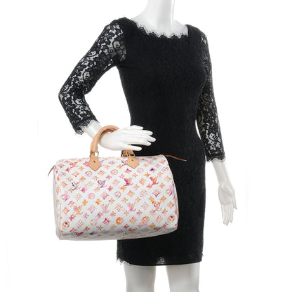 Louis Vuitton Watercolor Aquarelle Speedy 35 White 2 of 7