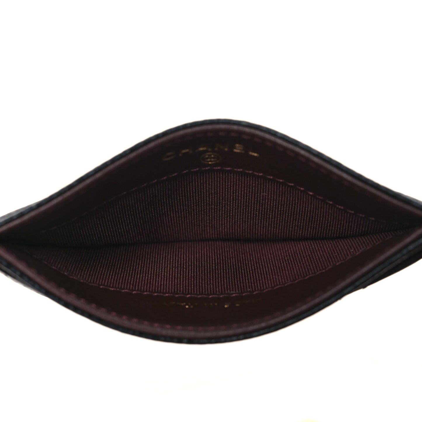 Caviar Quilted Card Holder Black