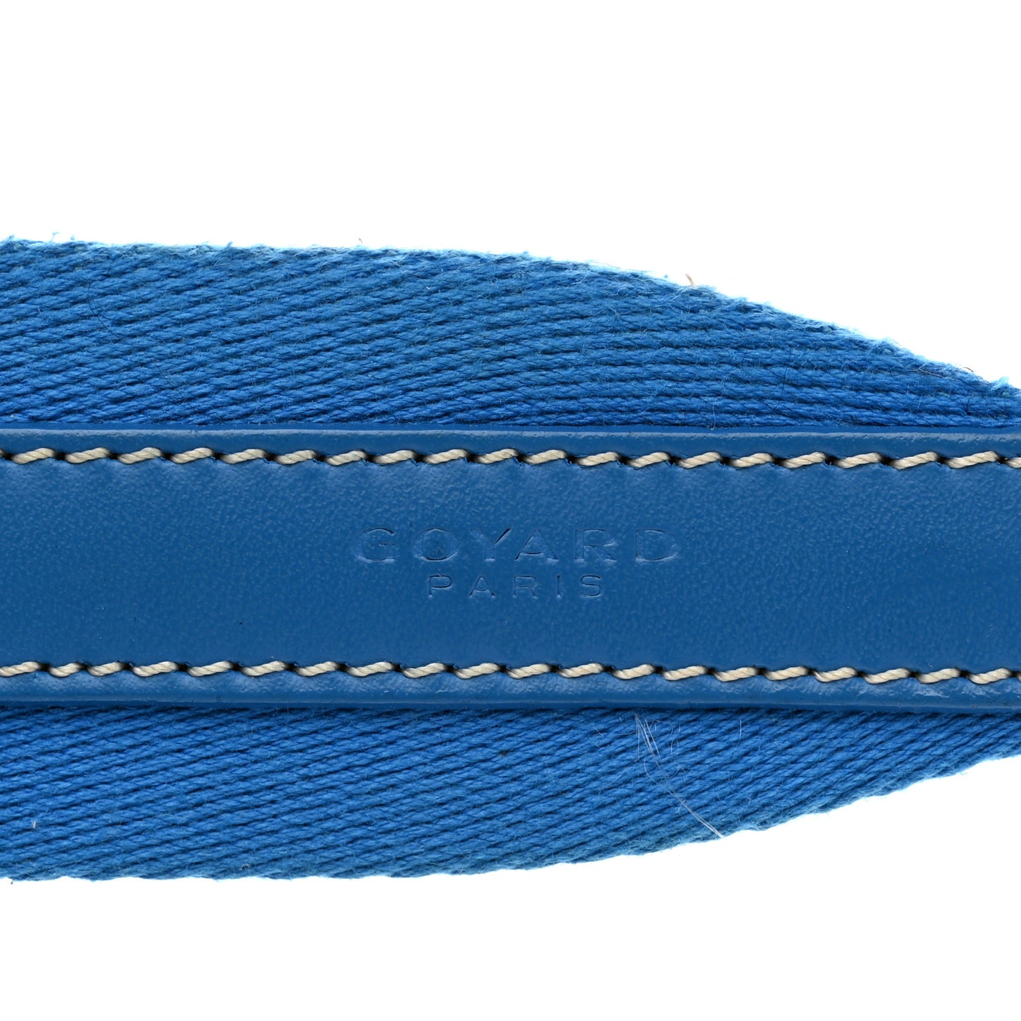 Canvas Calfskin Adjustable Shoulder Strap Sky Blue