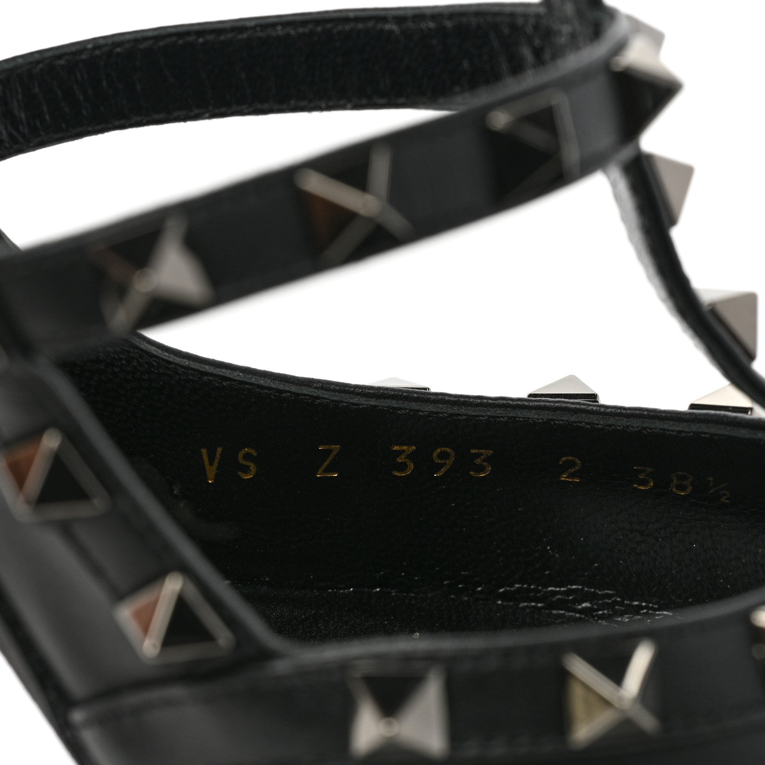 Valentino Garavani Calfskin Nappa Rockstud Ankle Strap 100mm Pumps 38.5 Black 6 of 9