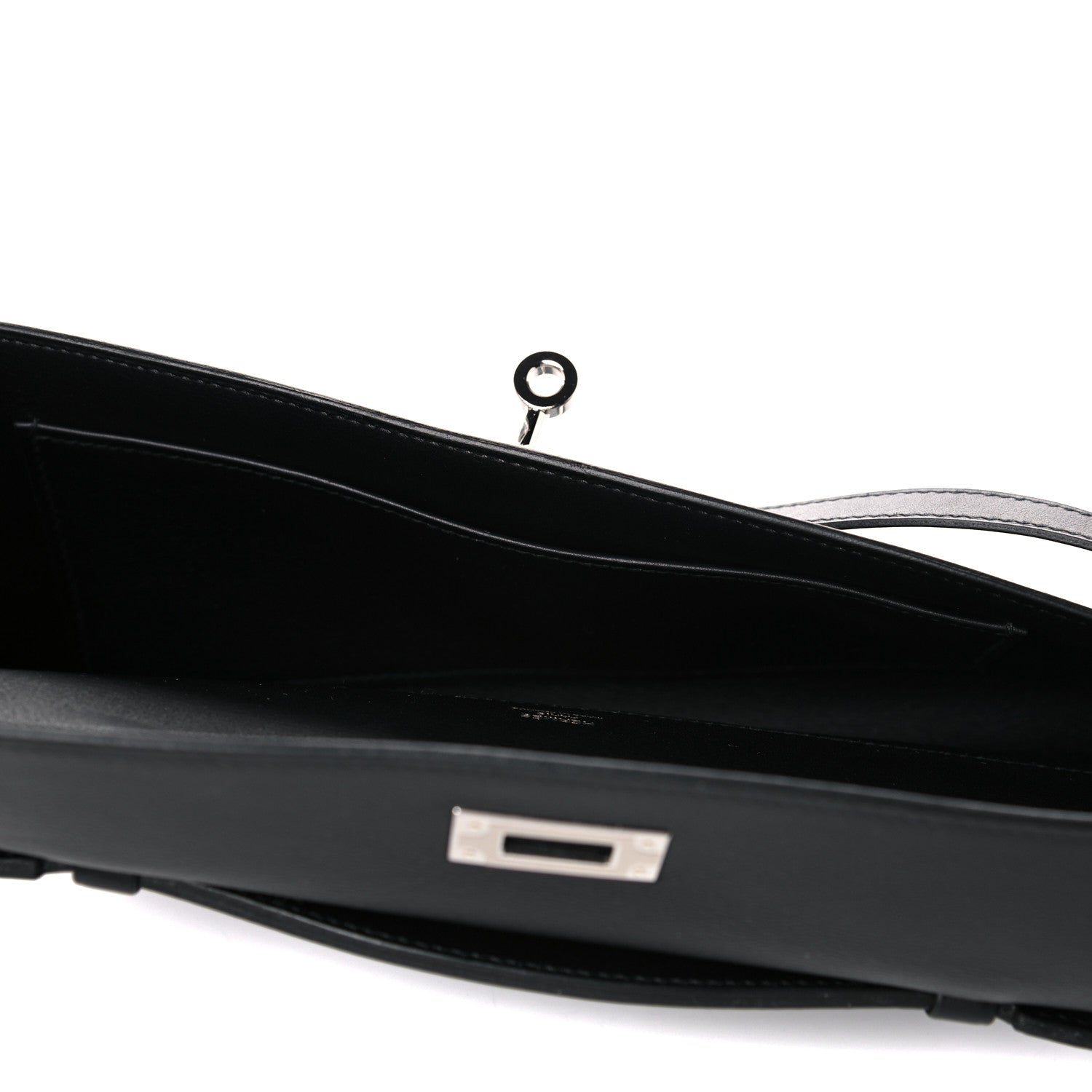 Hermes Swift Kelly Cut Clutch Pochette Black 9 of 11
