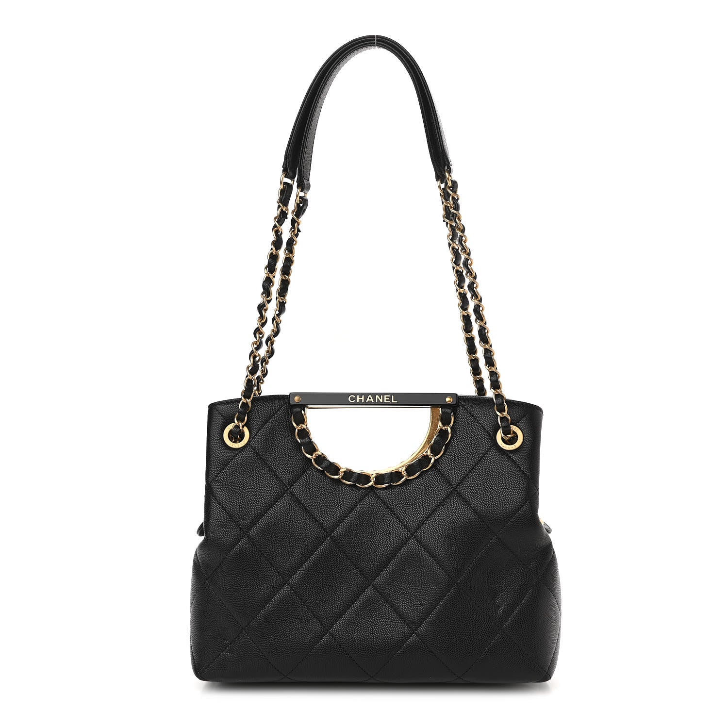 Chanel Caviar Quilted A Real Catch Shopping Bag Black 1 of 11