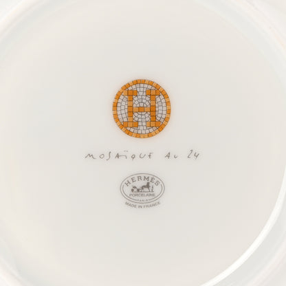 Hermes Porcelain Mosaique Au 24 Platine Soup Plate Set of 2 5 of 7