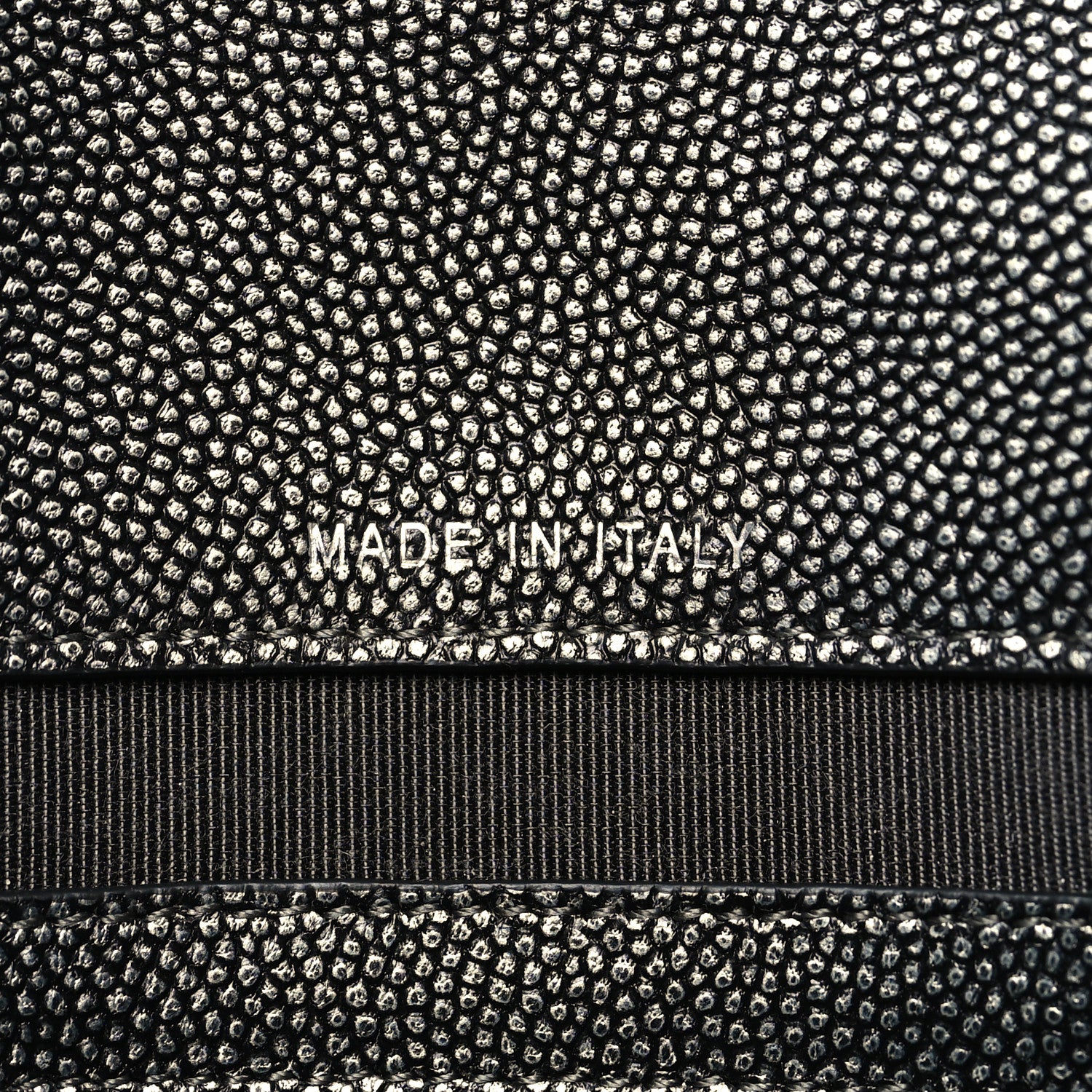 Chanel Metallic Caviar Quilted Medium Golden Class Pouch Dark Grey 7 of 12