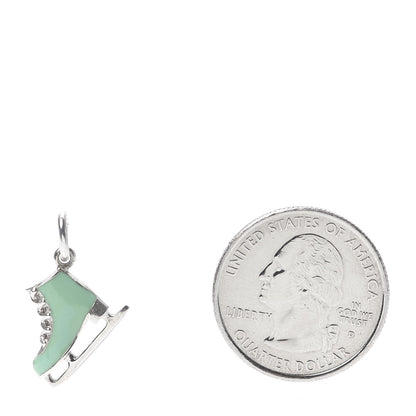 Tiffany Sterling Silver Enamel Ice Skate Charm Blue 2 of 3