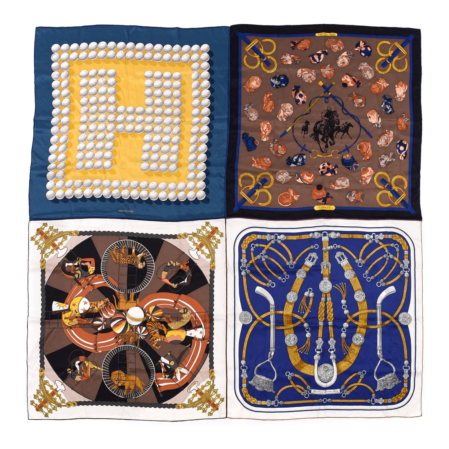 Hermes Silk Patchwork Shawl 140 1 of 11