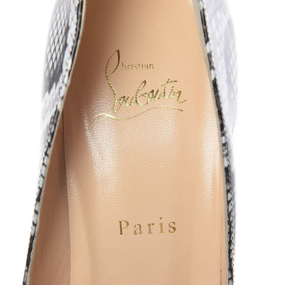 Christian Louboutin Patent Degrade Snakeskin Printed Pigalle Follies 100 Pumps 40.5 Black Roccia 7 of 8