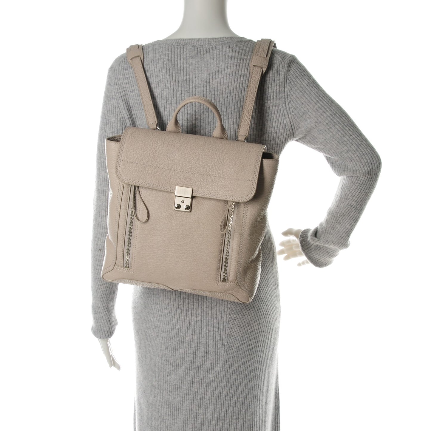 3.1 Textured Calfskin Pashli Backpack Feather
