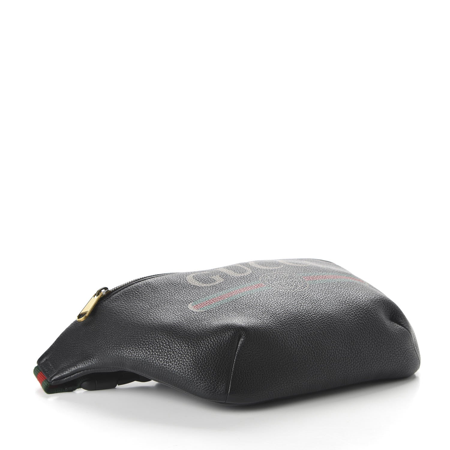 Gucci Grained Calfskin Logo Belt Bag Black 4 of 10