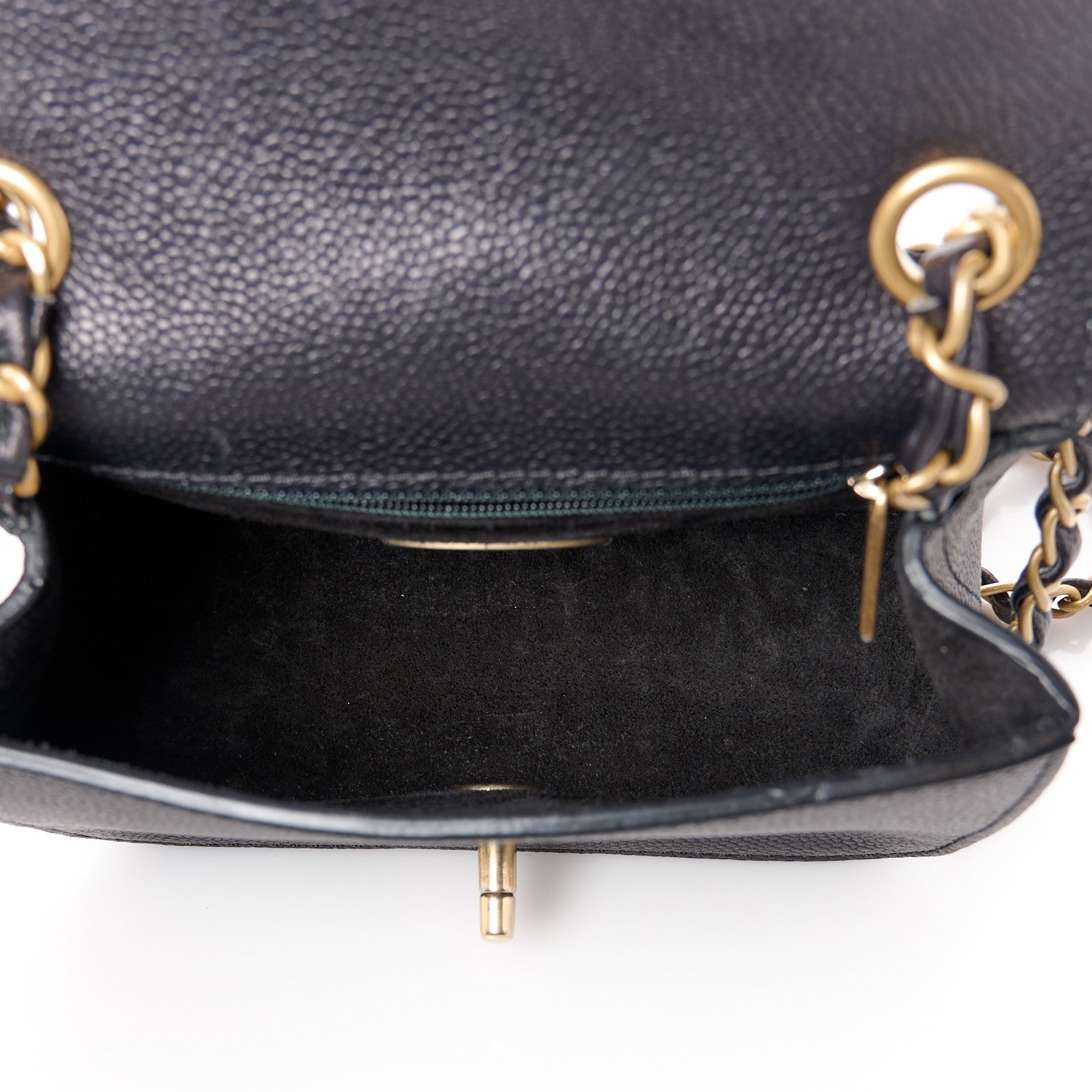 Chanel Grained Calfskin Mini Square Classic Pure Flap Black 5 of 11