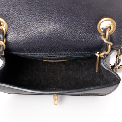 Chanel Grained Calfskin Mini Square Classic Pure Flap Black 5 of 11