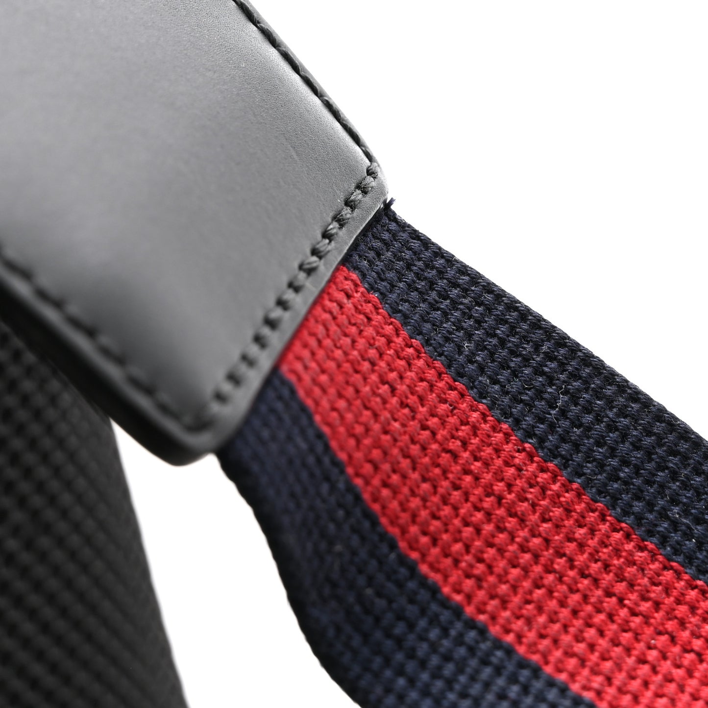 GG Supreme Monogram Web Belt Bag Black Grey