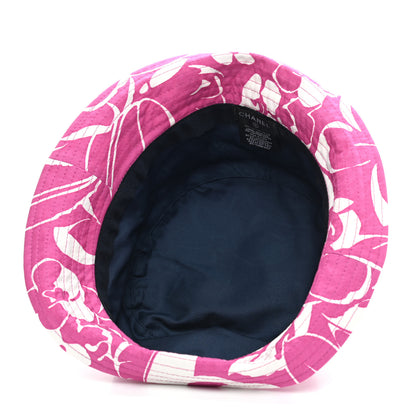 Chanel Cotton Canvas Bucket Hat M Pink White 5 of 6