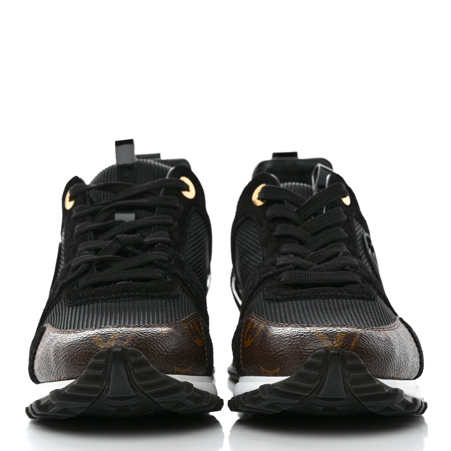 Louis Vuitton Suede Monogram Run Away Sneakers 36.5 Black 2 of 8