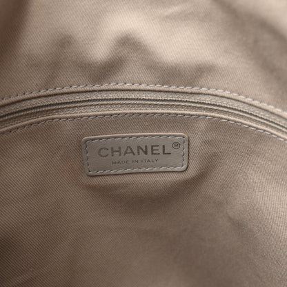 Chanel Striped Canvas Deauville Drawstring Backpack Black 11 of 19