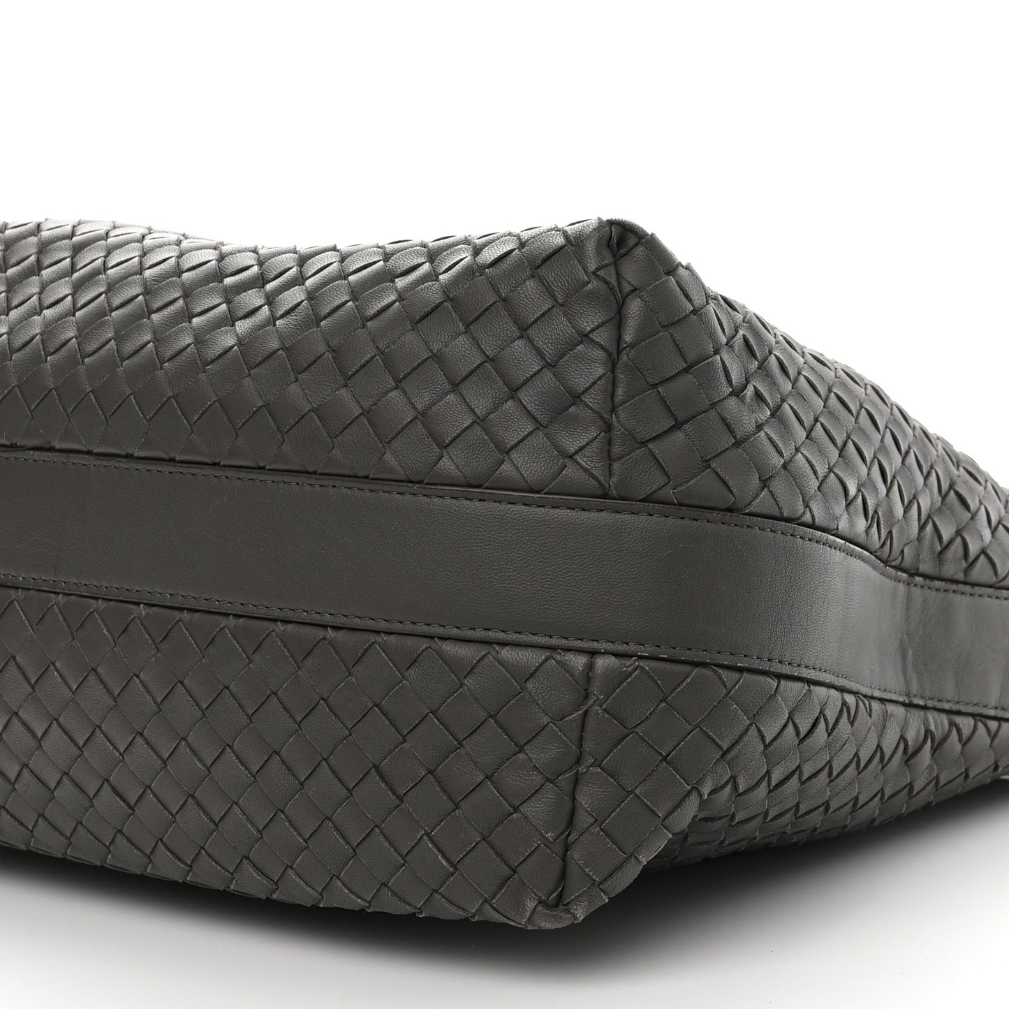 Nappa Intrecciato Shoulder Bag Grey