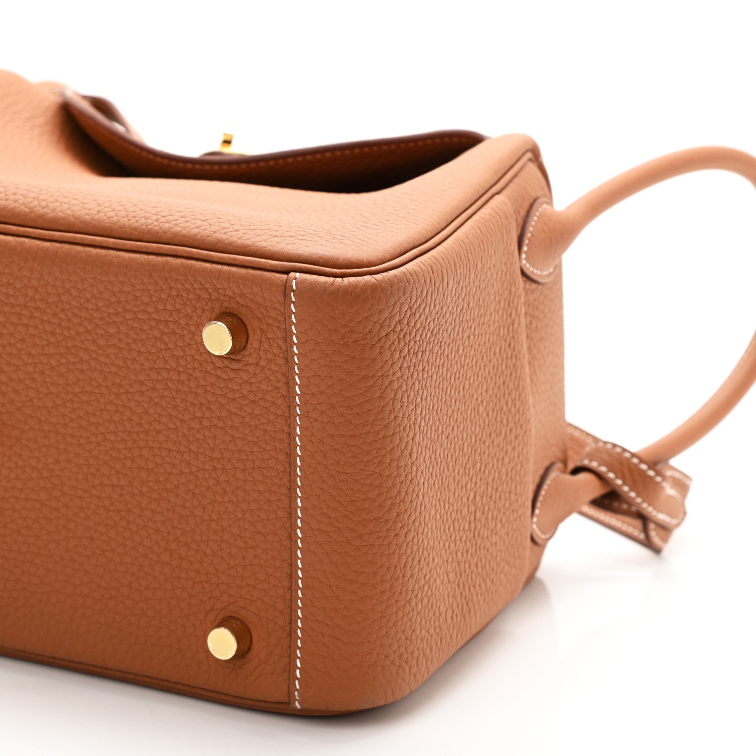 Hermes Taurillon Clemence Lindy 26 Gold 9 of 10