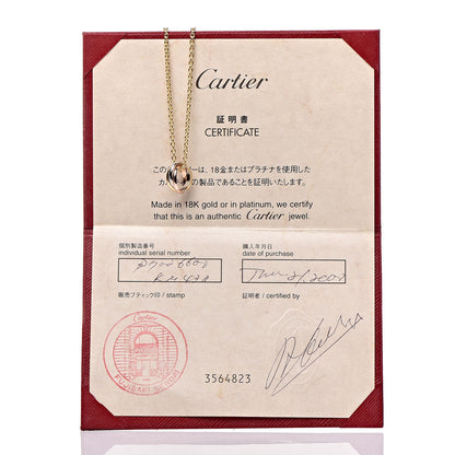 Cartier 18K Pink Yellow White Gold Trinity Pendant Necklace 13 of 14