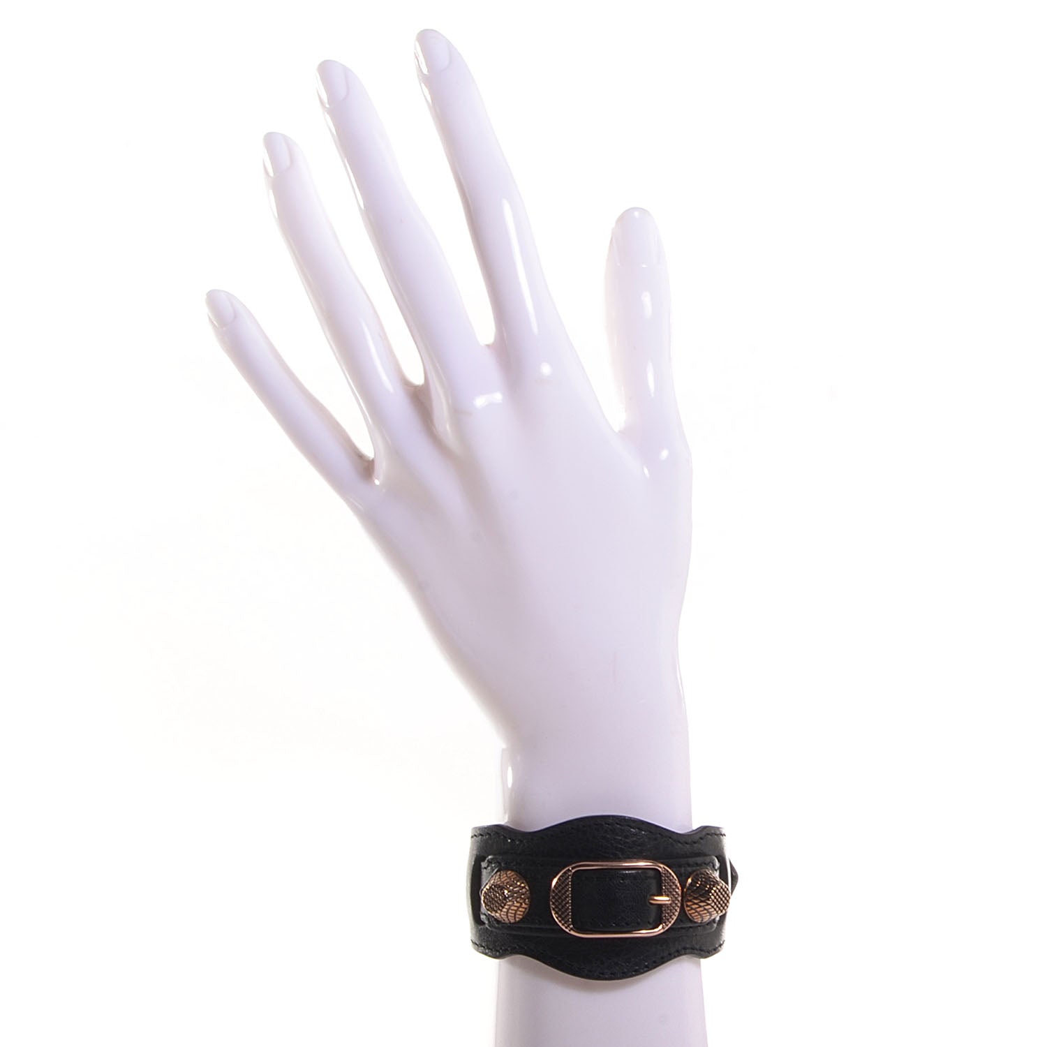 Balenciaga Agneau Arena Giant Rose Gold Hardware M Braceletedium Black 2 of 7