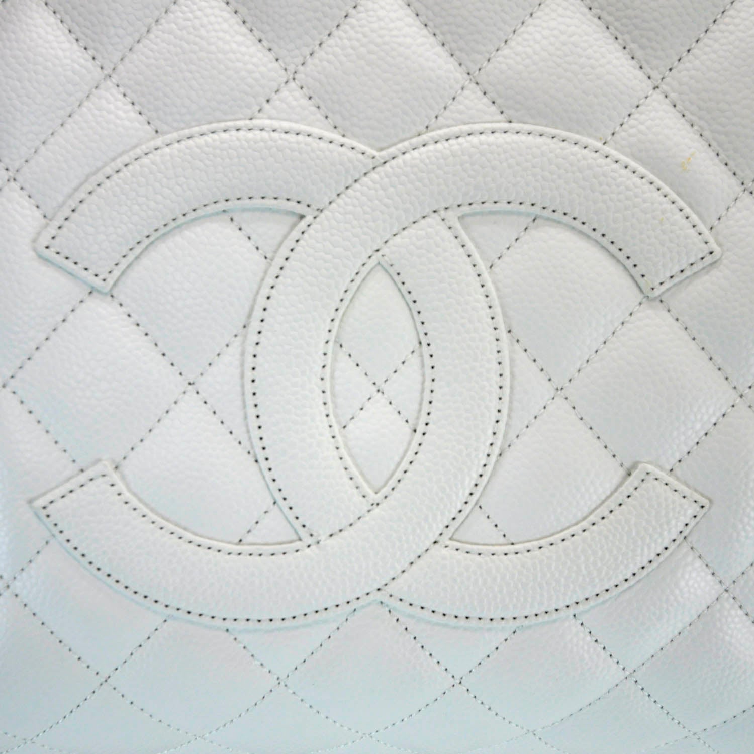 Chanel Caviar Grand Shopping Tote GST White 10 of 11