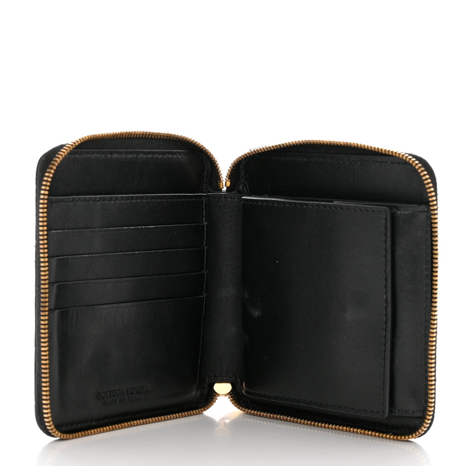 Bottega Veneta Nappa Intrecciato Zip Around Wallet Black 5 of 10
