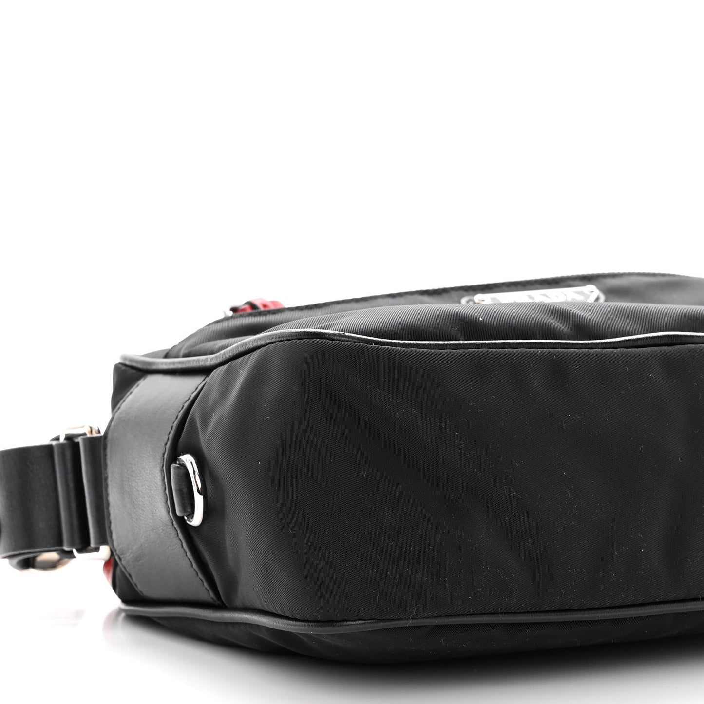 Tessuto Nylon Studded New Vela Shoulder Bag Black Fuoco