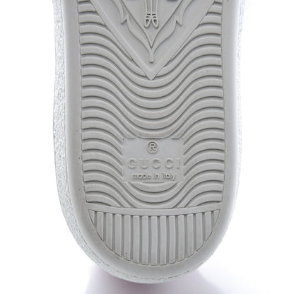 Gucci Calfskin Stripe Womens New Ace Sneakers 37 New Mystic White Ecru Red Flame 8 of 10