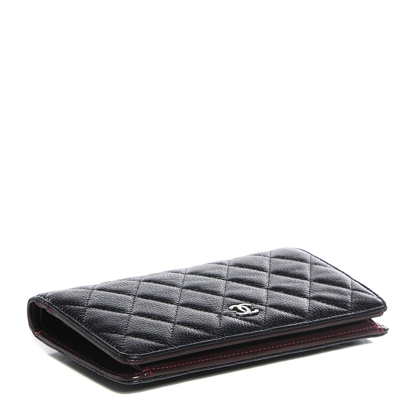 Caviar Quilted Yen Wallet Black