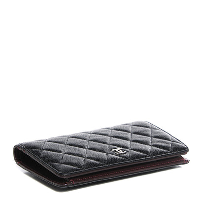 Chanel Caviar Quilted Yen Wallet Black 4 of 9