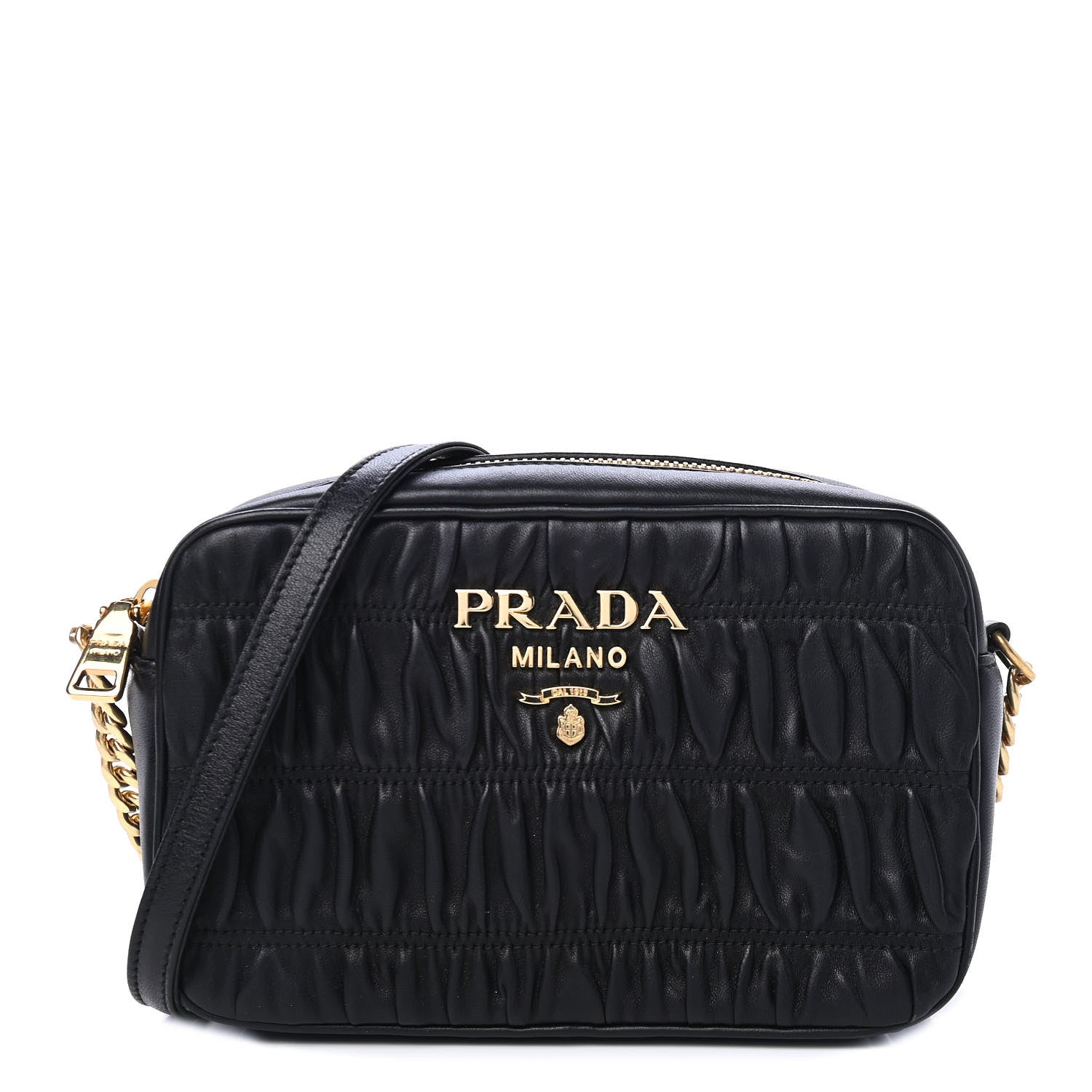 Prada Nappa Gaufre Camera Bag Black 1 of 4