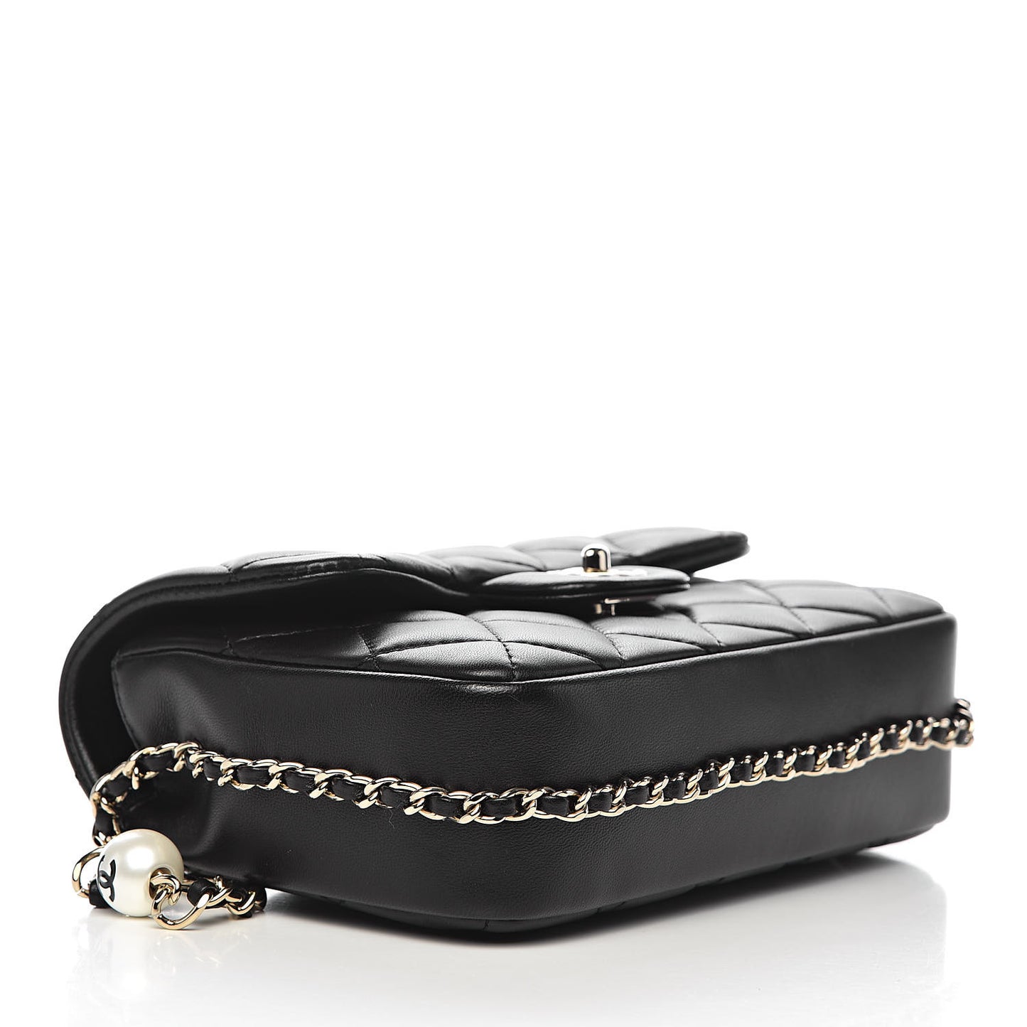 Lambskin Quilted Small My Precious Flap Black