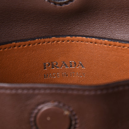 Prada Saffiano Cuir Small Double Bag Cacao 13 of 22