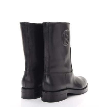 Louis Vuitton Calfskin Overdrive Flat Half Boots 39 Black 4 of 9