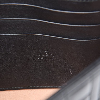 Gucci Calfskin Matelasse Mini Pearly GG Marmont Chain Wallet Black 6 of 9
