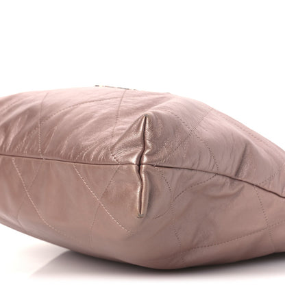 Chanel Metallic Calfskin Quilted Small Chanel 22 Pink 11 of 12