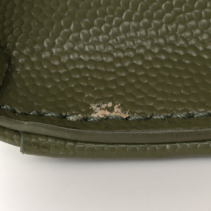 Saint Laurent Grain De Poudre Textured Mixed Matelasse Medium Triquilt Monogram Satchel Vert Kaki 13 of 17